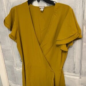 a new day Mustard Midi Dress